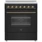 Forno Paolo 30" Freestanding Electric Range in Black, , large