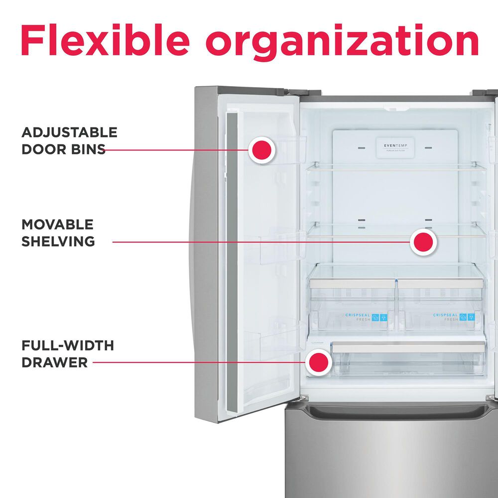 Frigidaire Gallery 20 Cu. Ft. Standard-Depth French Door Refrigerator in Stainless Steel, , large