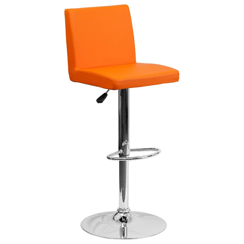 Flash Furniture Adjustable Barstool in Orange, , large