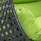 Leisuremod Patio 2-Seat Hanging Egg Swing Chair with Light Green Cushion in Charcoal, , large
