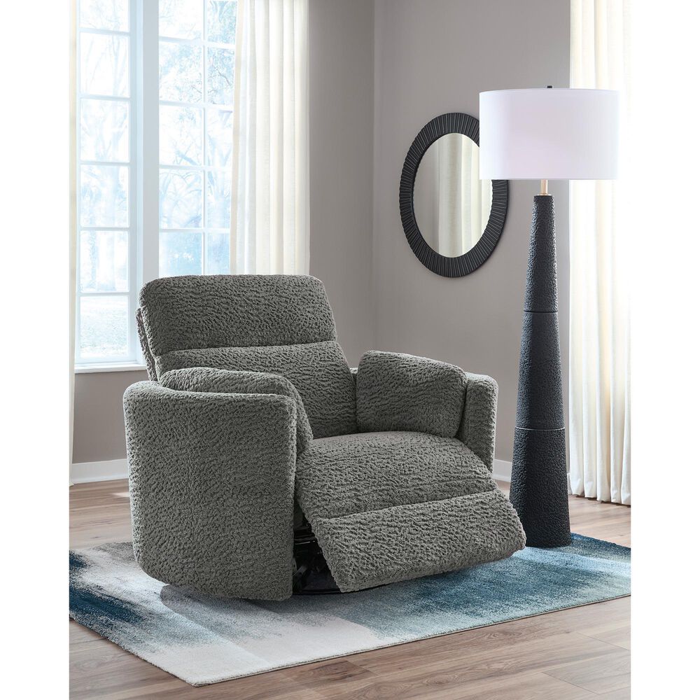 Ashley Gosaldo Power Swivel Glider Recliner in Lead, , large
