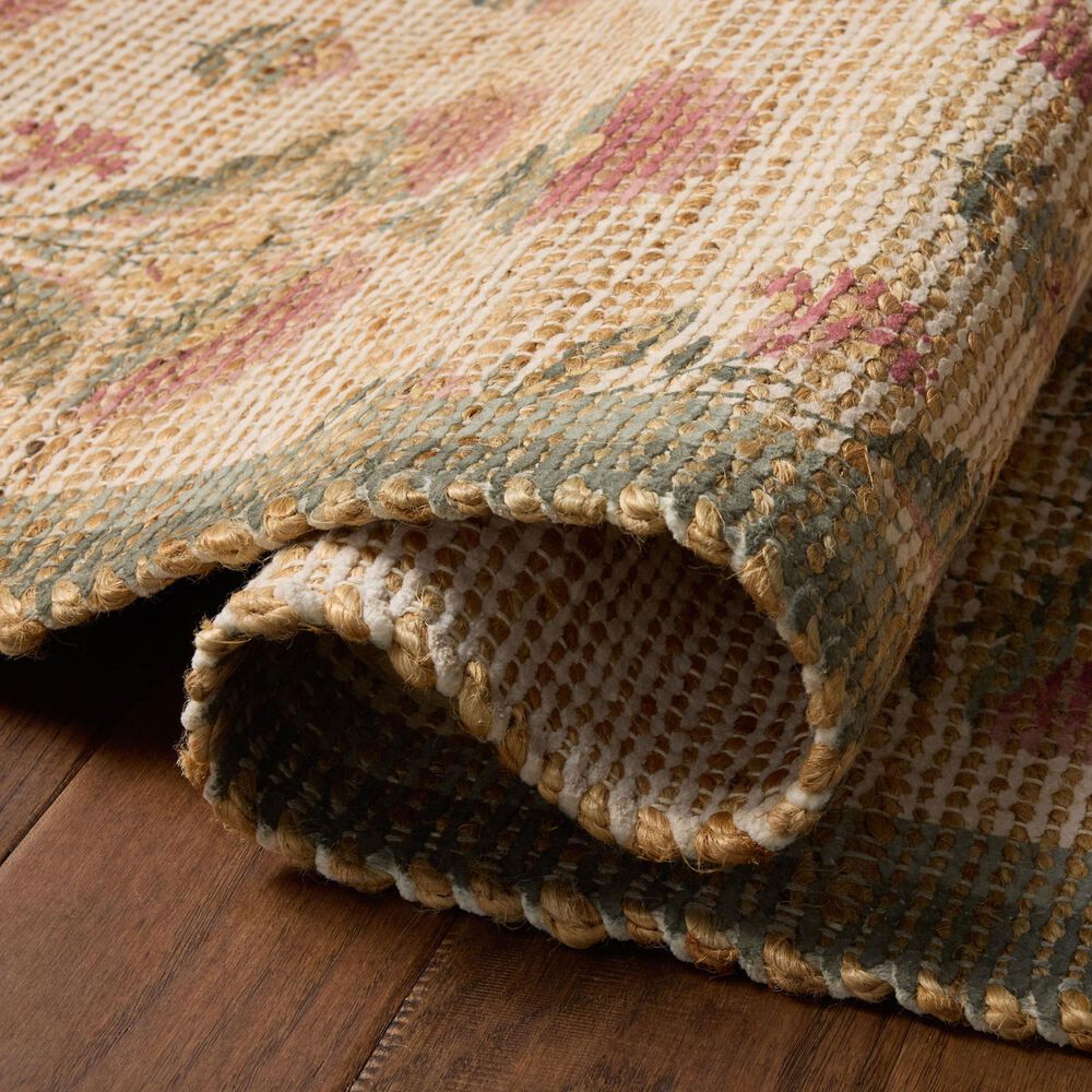 Chris Loves Julia x Loloi Rue Sage and Blush 3'6" x 5'6" Area Rug, , large