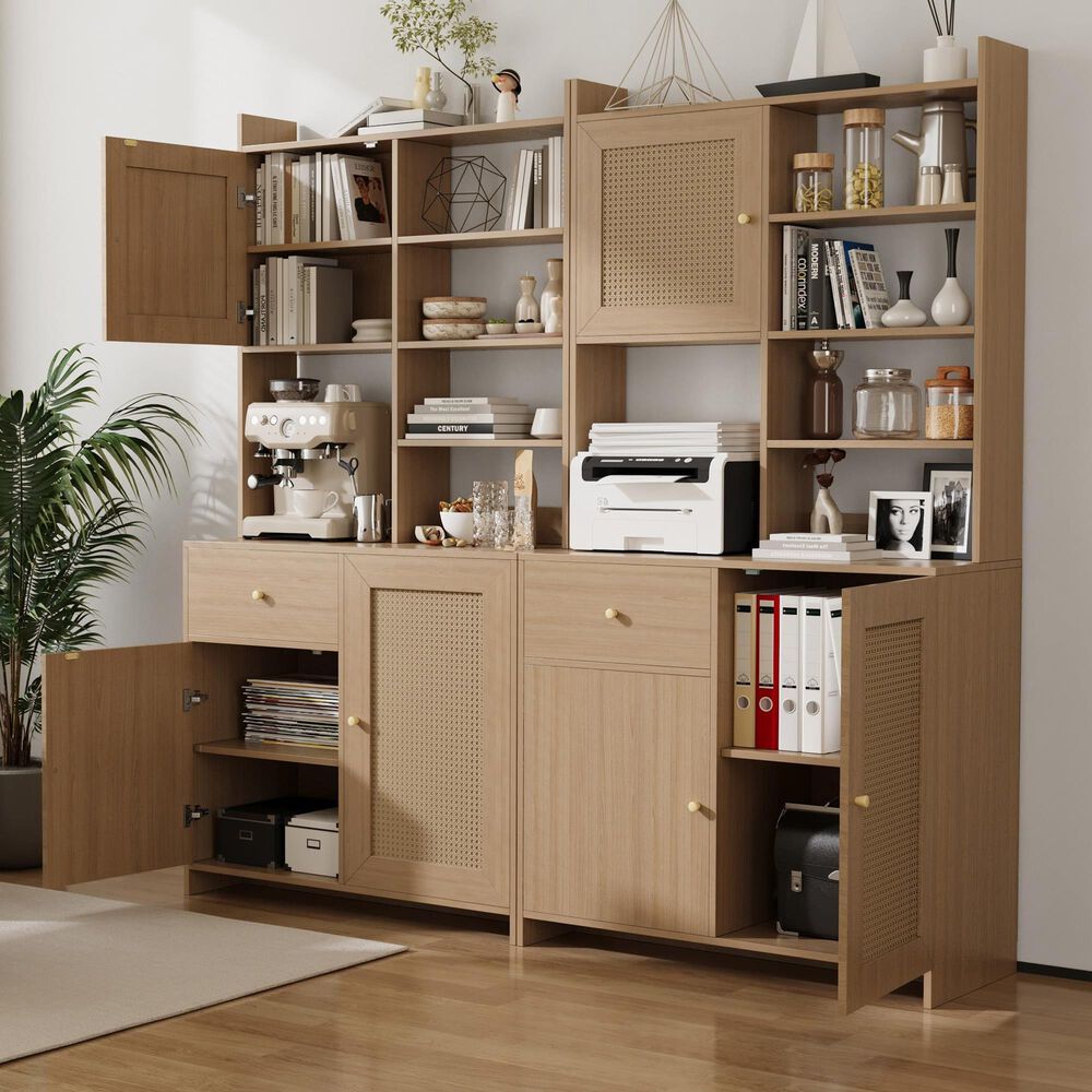 GARVEE 71" Kitchen Pantry Cabinet in Natural, , large