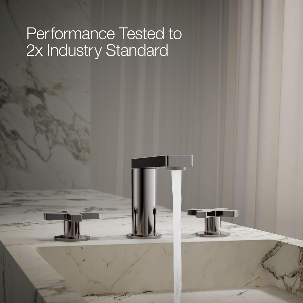 Kohler Composed Widespread Bathroom Sink Faucet with Cross handles in Vibrant Titanium, , large