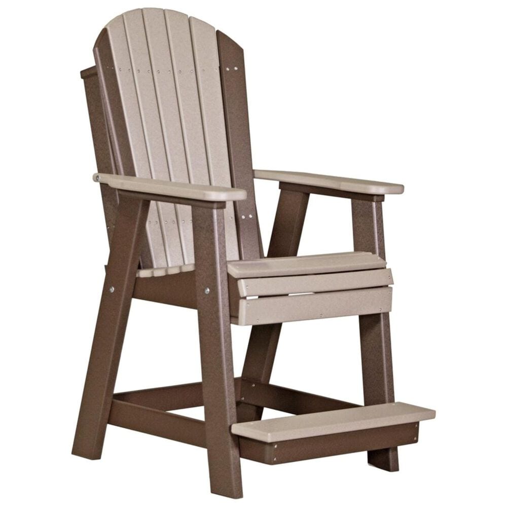 Amish Orchard Balcony Adirondack Chair in Weatherwood and Chestnut, , large