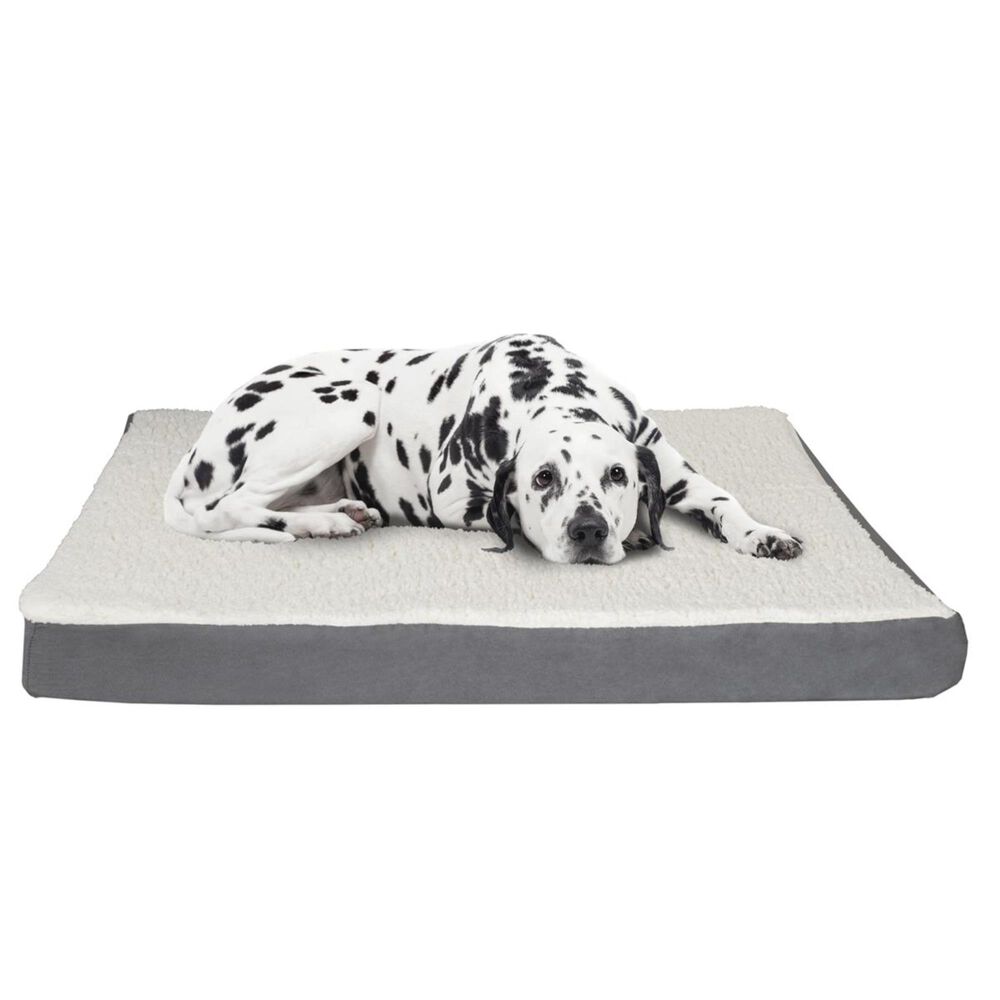 Timberlake Petmaker Small Orthopedic Sherpa Top Pet Bed in Gray, , large