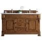 James Martin Vanities Brookfield 60" Double Bathroom Vanity in Country Oak with 3 cm Carrara White Marble Top and Rectangle Sink, , large