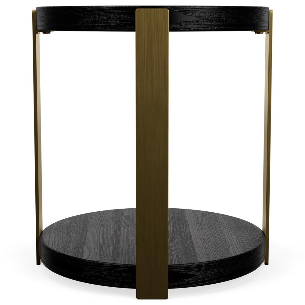 Riverside Furniture Mill River End Table in Black Onyx and Bronze, , large