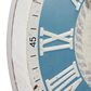 Maple and Jade 24" Wall Clock in White and Blue, , large