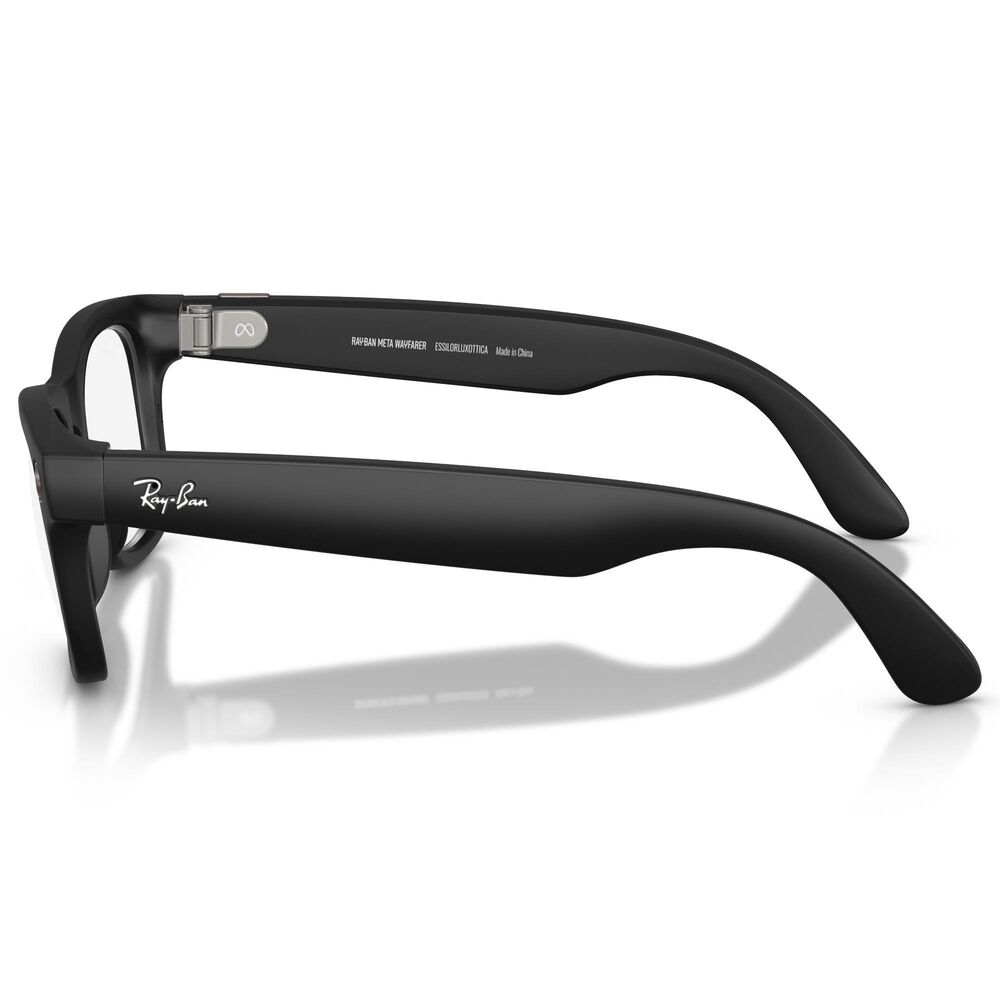 Rayban Glasses Wayfarer Gen 2 50mm Sunglasses with Clear Lenses in Matte Black, , large