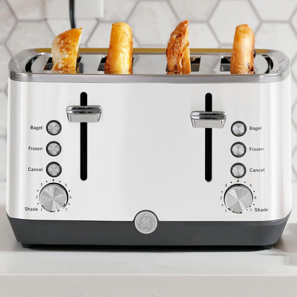 GE Appliances 4-Slice Toaster in White, , large