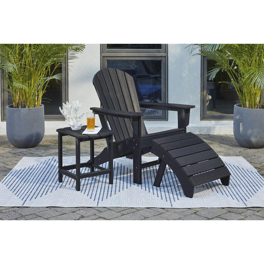 Ashley Sundown Treasure Patio Rectangular End Table in Black, , large