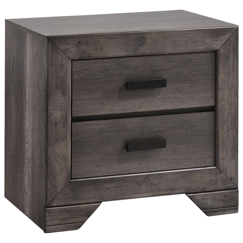 Mayberry Hill Nathan 2-Drawer Nightstand in Distressed Gray, , large