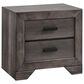 Mayberry Hill Nathan 2-Drawer Nightstand in Distressed Gray, , large