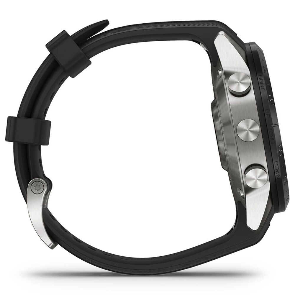Garmin MARQ 2 Athlete AMOLED Smartwatch Grade 5 Titanium Bezel Case with Silicone Band in Black, , large