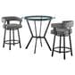 Blue River Naomi and Lorin 3-Piece Counter Height Dining Set in Matte Black, , large