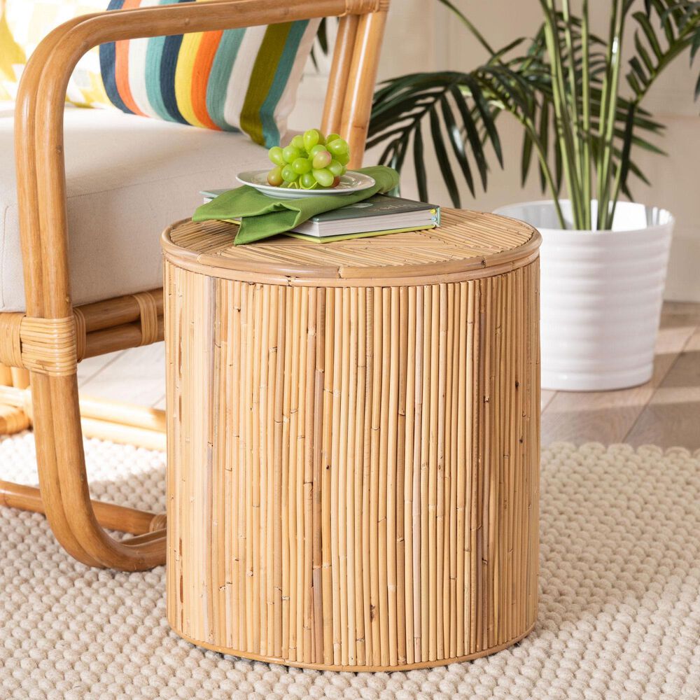 Baxton Studio Milagra End Table in Natural, , large