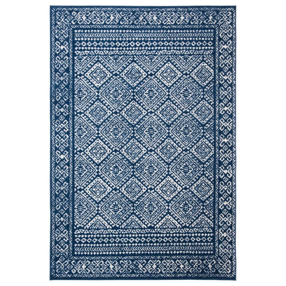 Safavieh Tulum TUL264N 5&#39;3&quot; x 7&#39;6&quot; Navy and Ivory Area Rug, , large