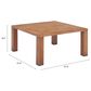 Zuo Modern Regels Patio Coffee Table in Natural, , large