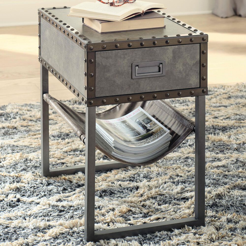 Ashley Derrylin End Table in Bronze and Brown, , large