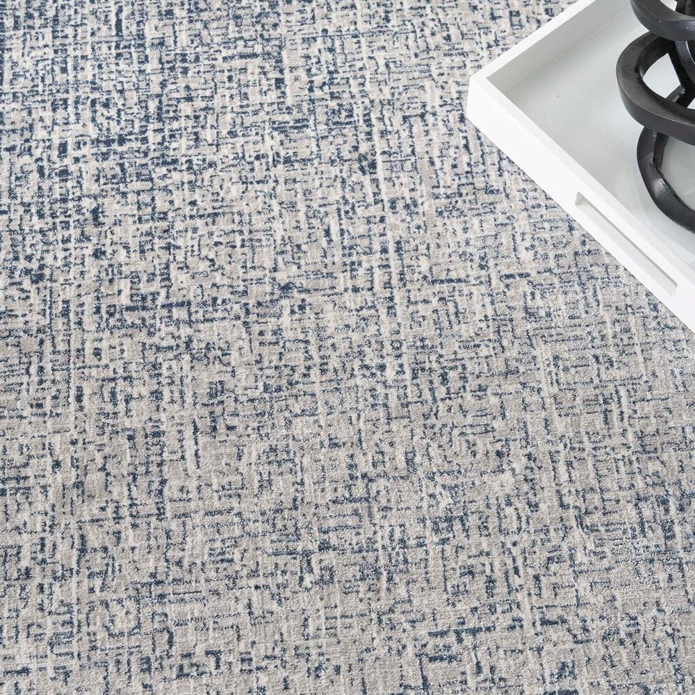 Nourison Grand Street Ivory and Blue 9&#39; x 12&#39; Area Rug, , large