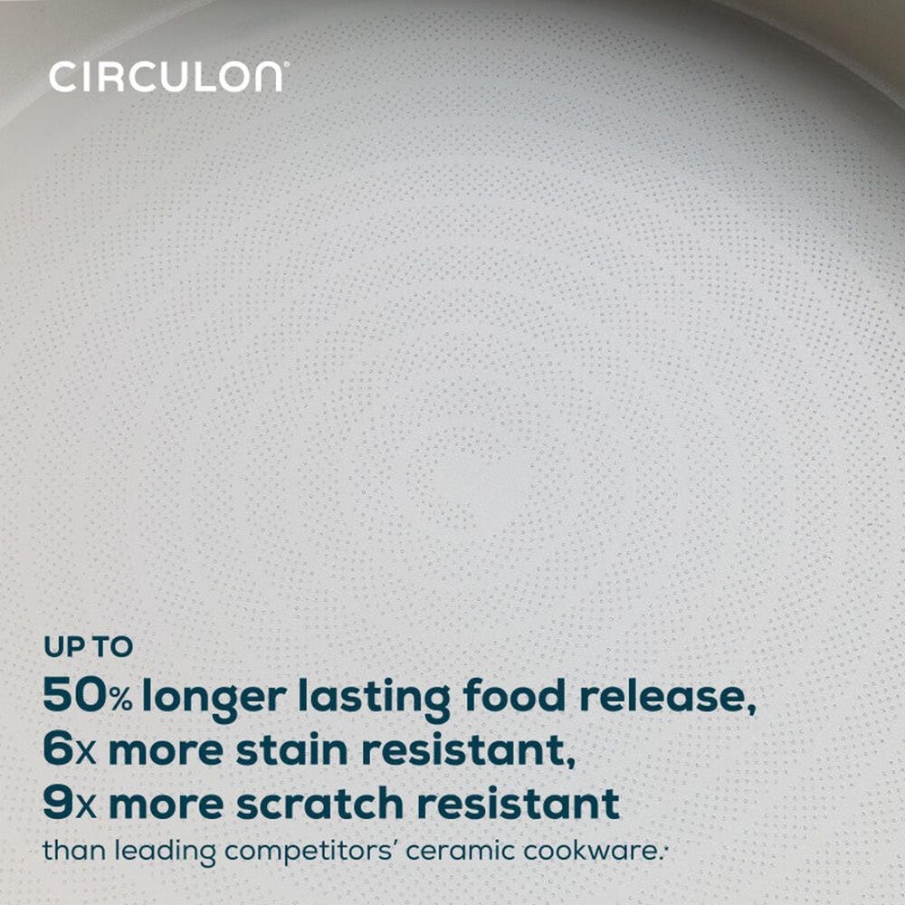 Circulon 10-Piece Ceramic Nonstick Cookware Set in Pearl White, , large