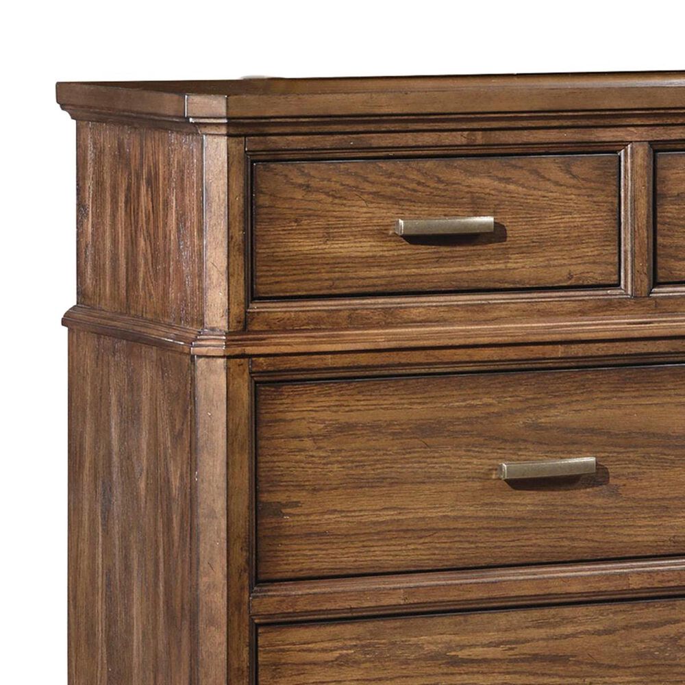 Hawthorne Furniture Telluride 7 Drawer Dresser in Vintage Oak Nebraska Furniture Mart