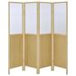 Coaster Mattison 4-Panel Room Divider Folding Shoji Screen in Natural and Soft White, , large