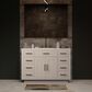 Lexora Home Abbey 48" Single Bathroom Vanity in White Oak with 2 cm White Quartz Top and Rectangular Sink, , large