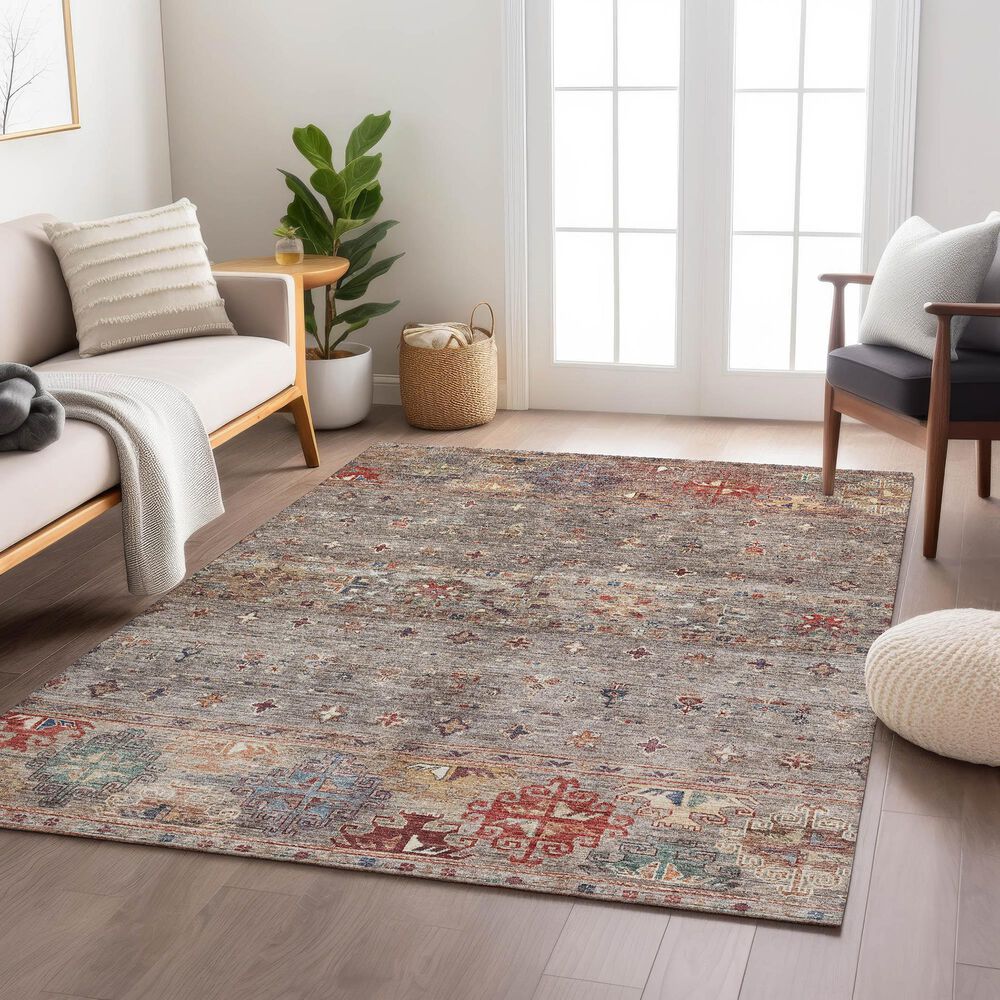 Dalyn Rug Company Karaj KJ5 3&#39; x 5&#39; Gray Indoor/Outdoor Area Rug, , large