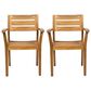 Hearth and Haven Stamford Patio Dining Chair in Teak (Set of 2), , large