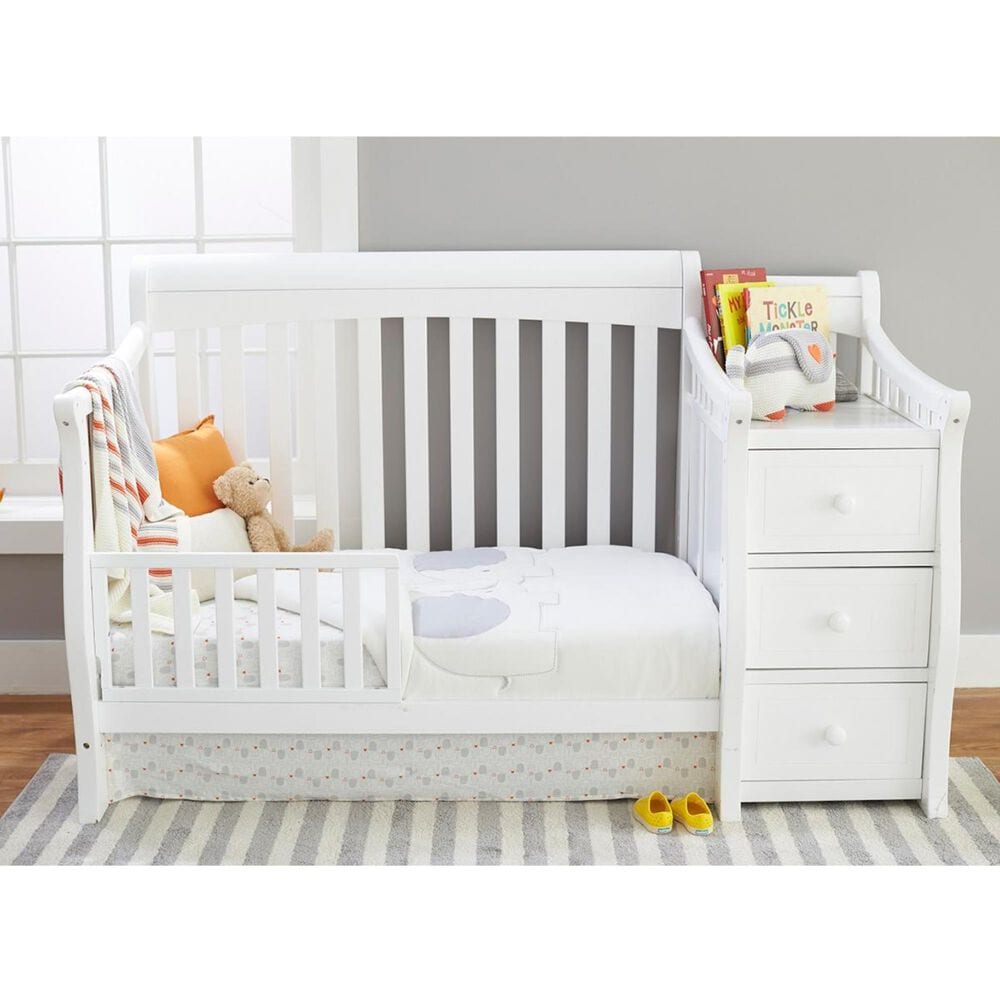 Sorelle Furniture Princeton Elite 4- In- 1 Convertible Crib and Changer in White, , large