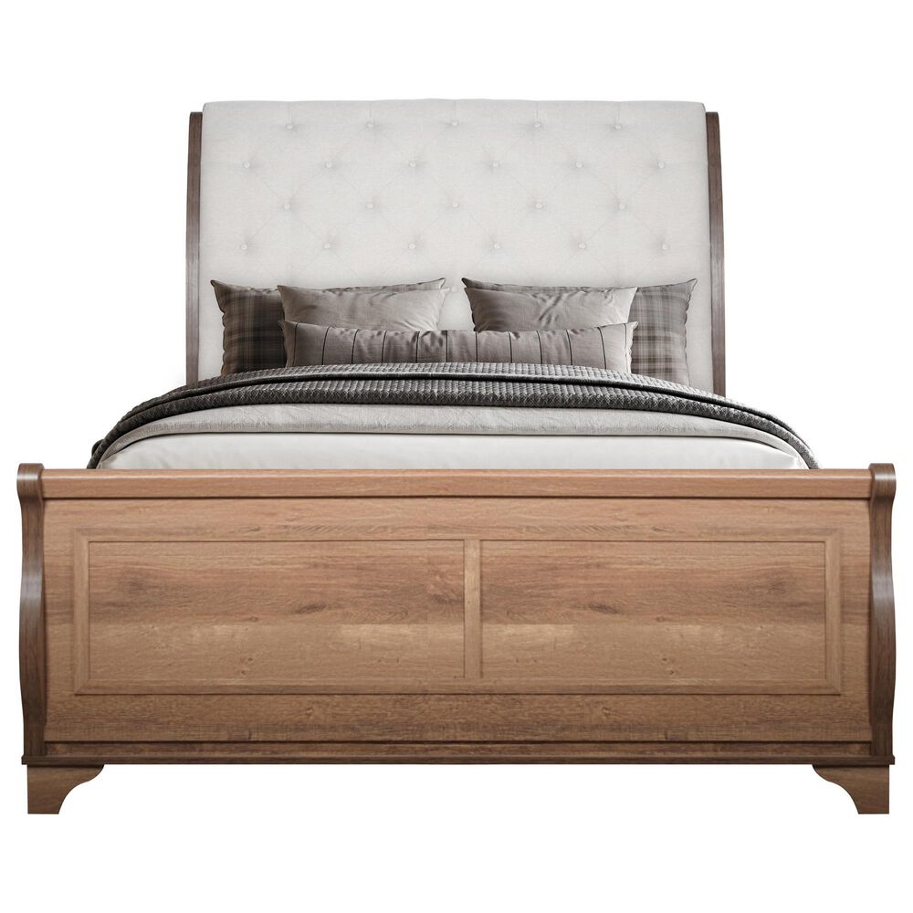New Heritage Design Coventry Hall 3-Piece Queen Sleigh Bedroom Set in Pecan, , large