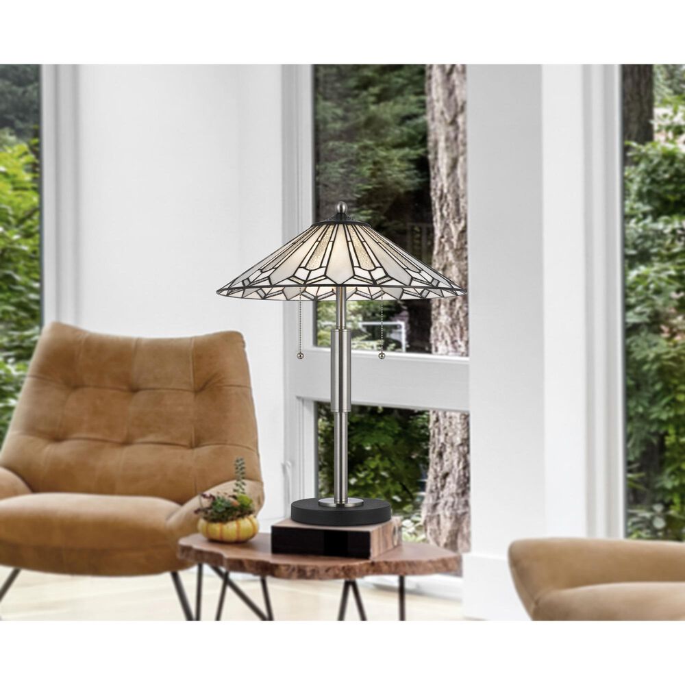 Cal Lighting Muirfield Tiffany Table Lamp in Bronze, , large