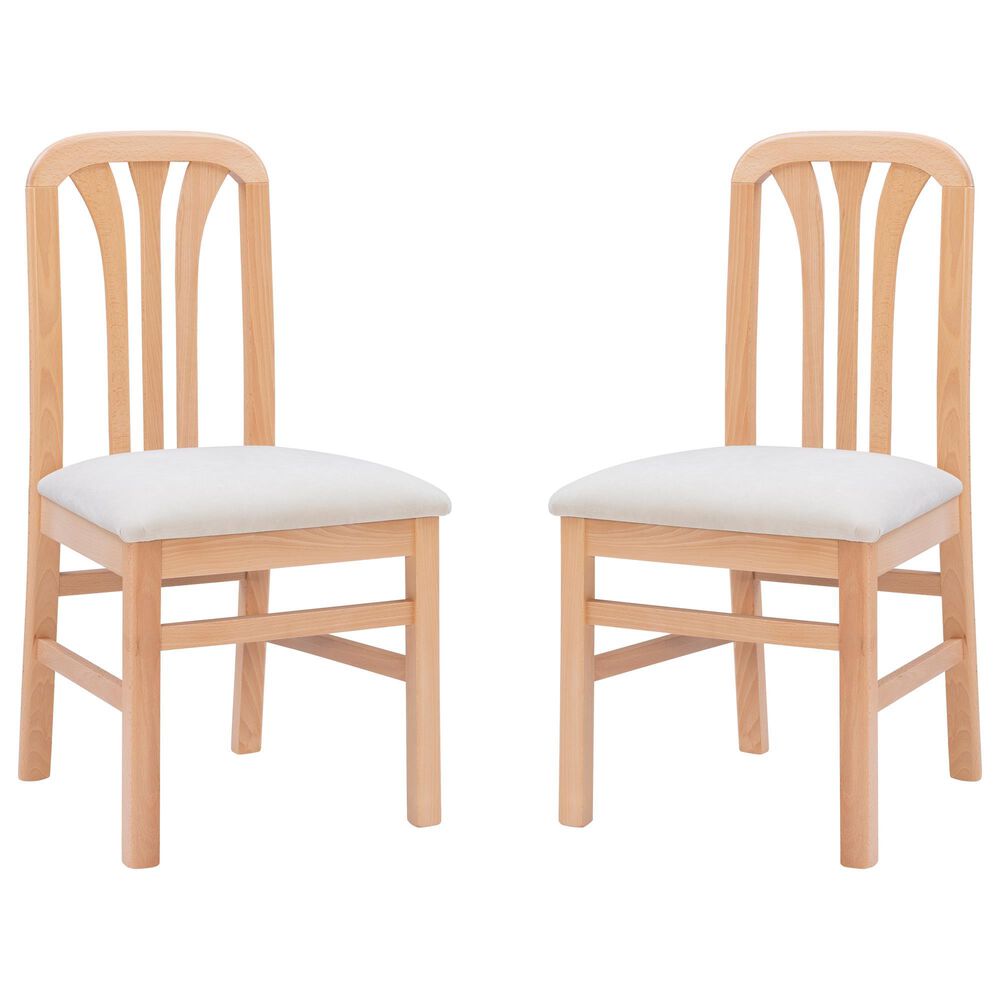 Linon Home Decor Pamela Side Chair in Natural (Set of 2), , large