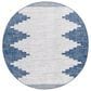 Surya Eagean EAG-2355 Dark Blue, Off-White, Navy and Pale Blue 7"10" Round Indoor/Outdoor Area Rug, , large