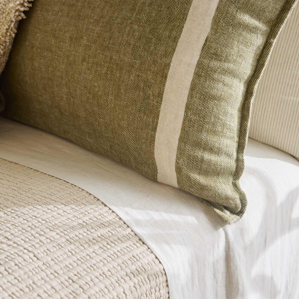 Pom Pom At Home Rory 28" x 36" Big Pillow with Insert in Moss and Flax, , large