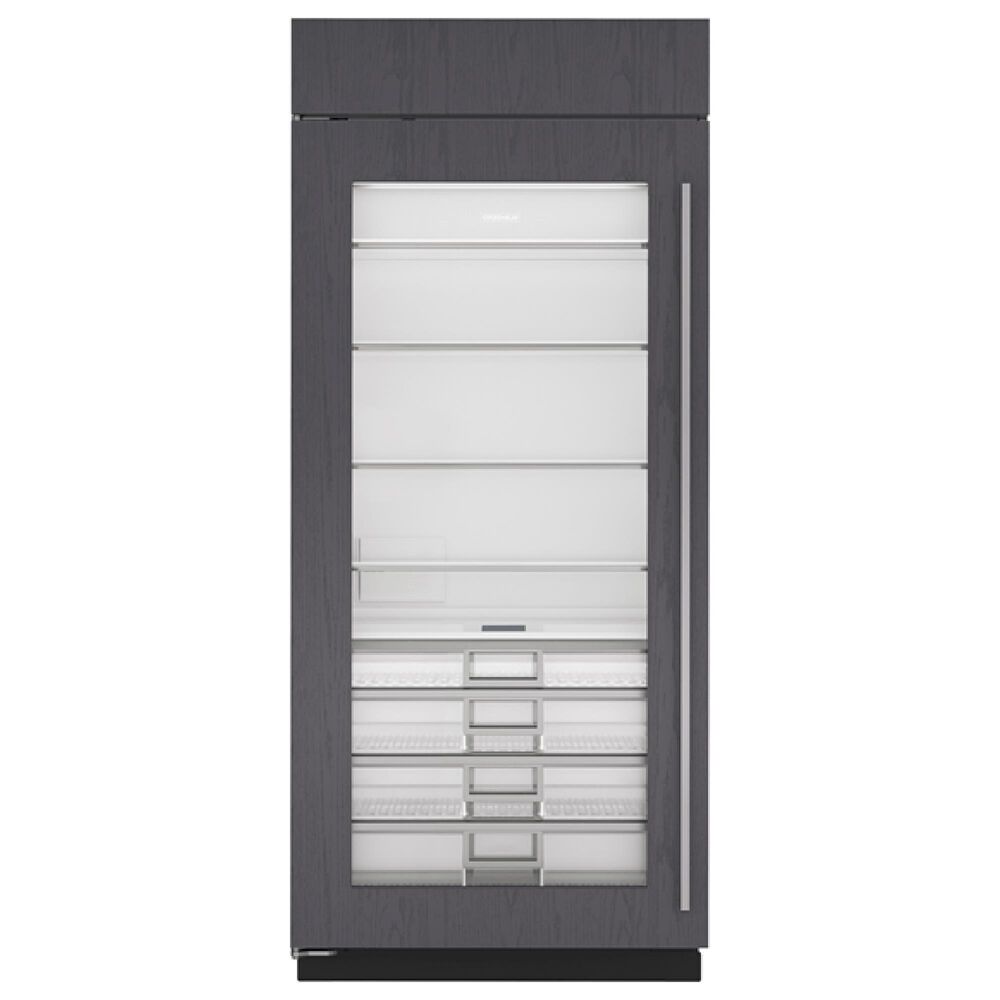 Sub Zero 22.9 Cu. Ft. Classic Left Hinge Built-In Refrigerator with Glass Door and in Panel Ready, , large
