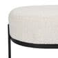 Mercana Amelia Upholstered Bench with Cream Boucle Cushion Seat in Black, , large