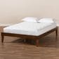 Baxton Studio Lucina Queen Platform Bed Frame in Walnut Brown, , large