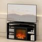 HOMLUX 47" Conner TV Stand with No Heat Electric Fireplace and 6 Open Shelves in Americano, , large