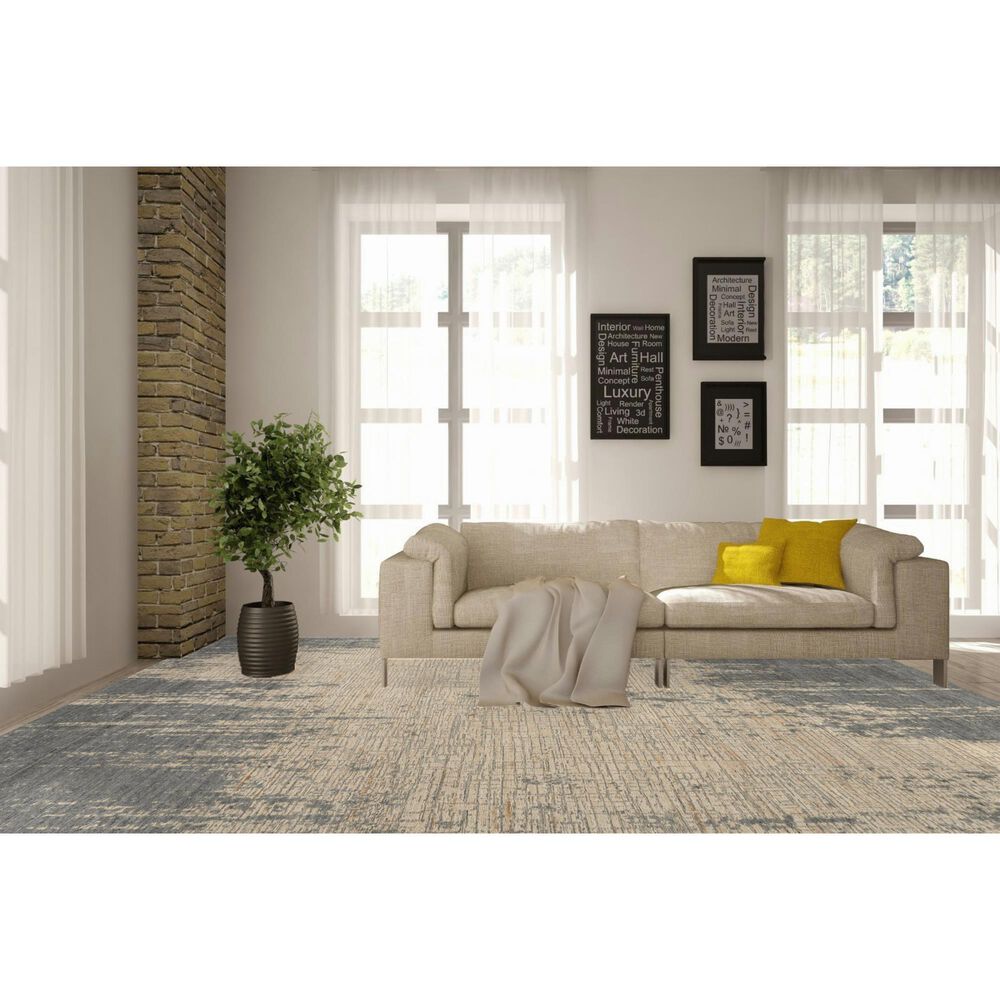 Nourison Harmony 9&#39;9&quot; x 13&#39;9&quot; Slate and Beige Area Rug, , large