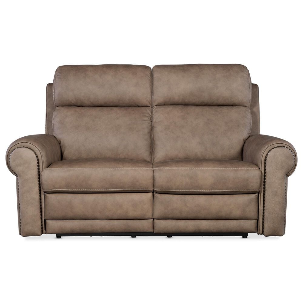 Hooker Furniture Duncan Power Reclining Loveseat in Kalahari Camel, , large