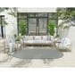 Nourison Courtyard Ivory and Aqua 5" x 8" Oval Indoor/Outdoor Area Rug, , large