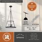 Vaxcel Rochester 3-Light Pendant in Matte Black, , large