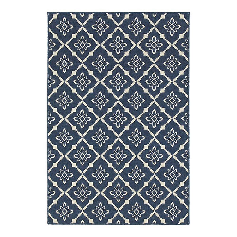 Oriental Weavers Meridian 5703B 6"7" x 9"6" Navy Area Rug, , large