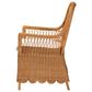 Baxton Studio Teresa Arm Chair with Light Honey Rattan in White, , large
