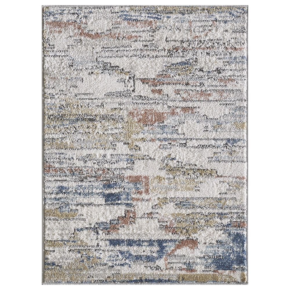 Central Oriental Orient Damaris 5"3" x 7"3" Ivory and Grey Area Rug, , large
