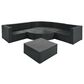 HOMLUX 7-piece Outdoor Conversation Set with Black Wicker in Gray, , large