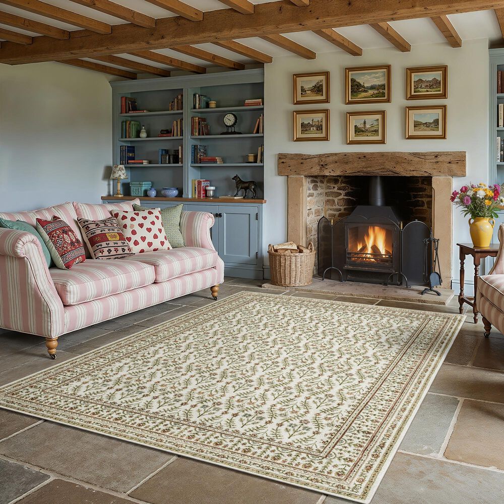 Oriental Weavers Andorra Ivory and Red 8'6" x 11'7" Area Rug, , large